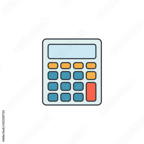 Calculator icon symbol vector illustration isolated on white background