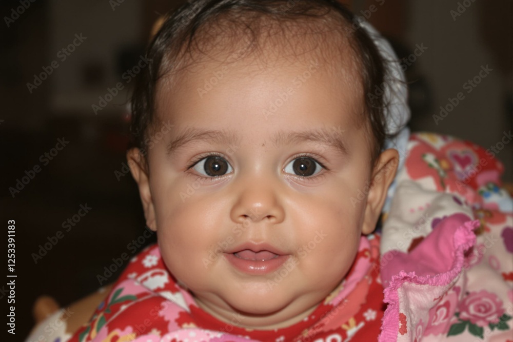 Charming Infant Facial Portrait Charming Infant Facial Portrait