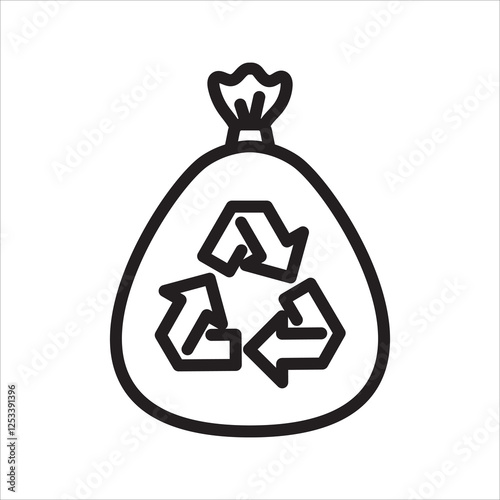 recycling waste Simple Line Icon