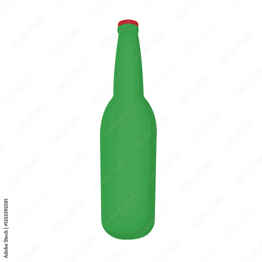 vector illustration of a green beer bottle vector illustration of a green beer bottle