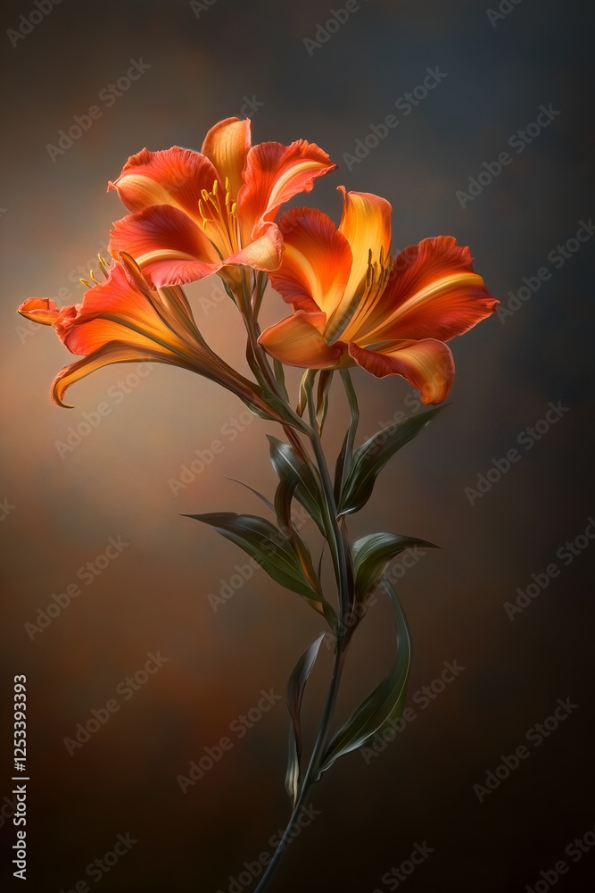 Dancing Gloriosa Lilies with Oxidized Copper Branches Dancing Gloriosa Lilies with Oxidized Copper Branches