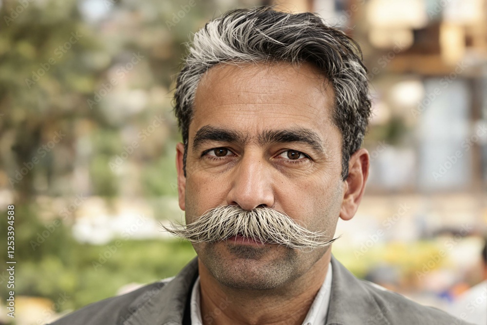 Fototapeta premium Dapper Turkish Gentleman with Impressive Mustache