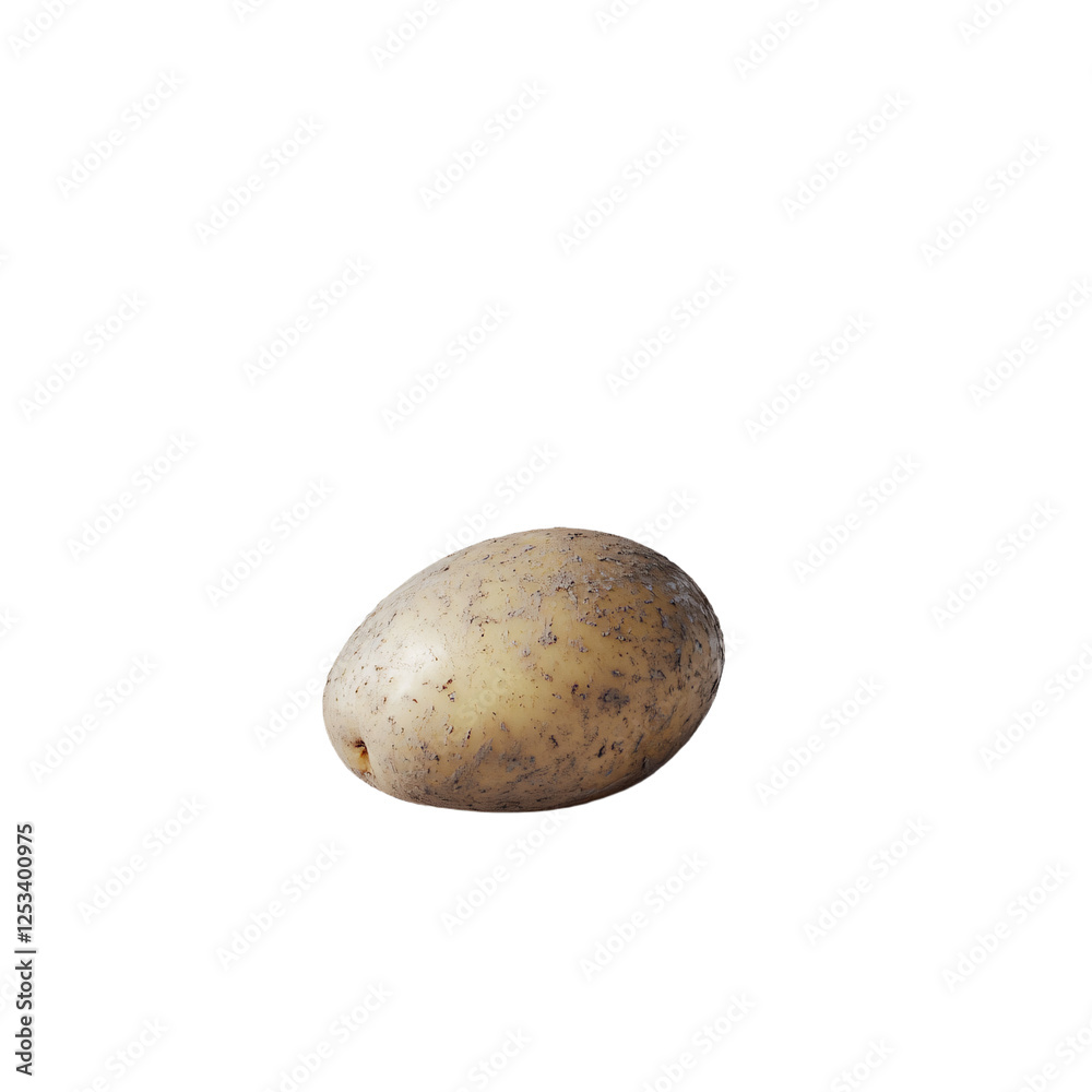 Fototapeta premium a potato on a white background with a white background