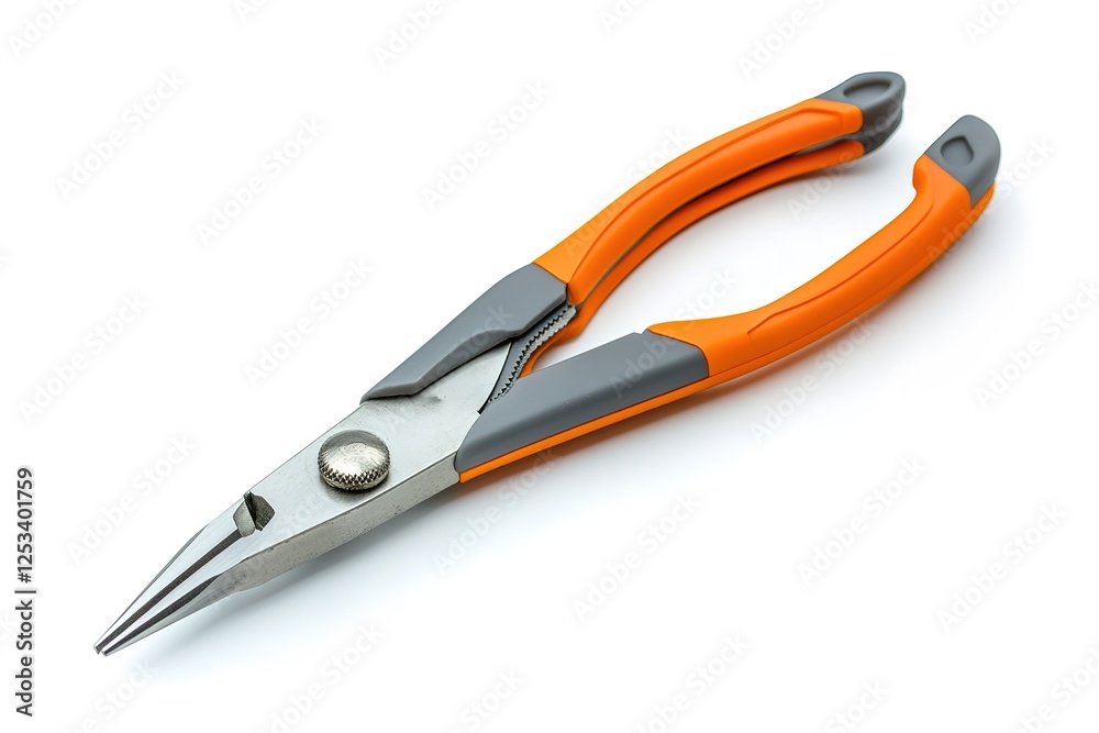 Vibrant Orange and Gray Ship's Pliers: A Close-Up Studio Shot of Nautical Tooling, Industrial Strength, Maritime Equipment, Detailed Texture, Metalwork, Mechanical Device, Hardware, Repair Tools, Vibrant Orange and Gray Ship's Pliers: A Close-Up Studio Shot of Nautical Tooling, Industrial Strength, Maritime Equipment, Detailed Texture, Metalwork, Mechanical Device, Hardware, Repair Tools,