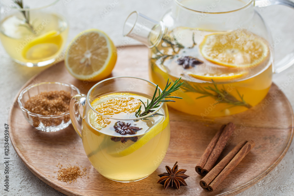 citrus, ginger and rosemary drink citrus, ginger and rosemary drink