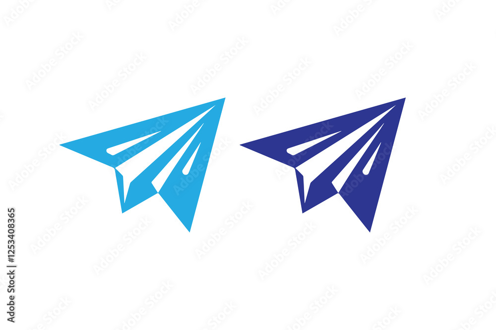 paper plane icon vector silhouette isolated in white background paper plane icon vector silhouette isolated in white background