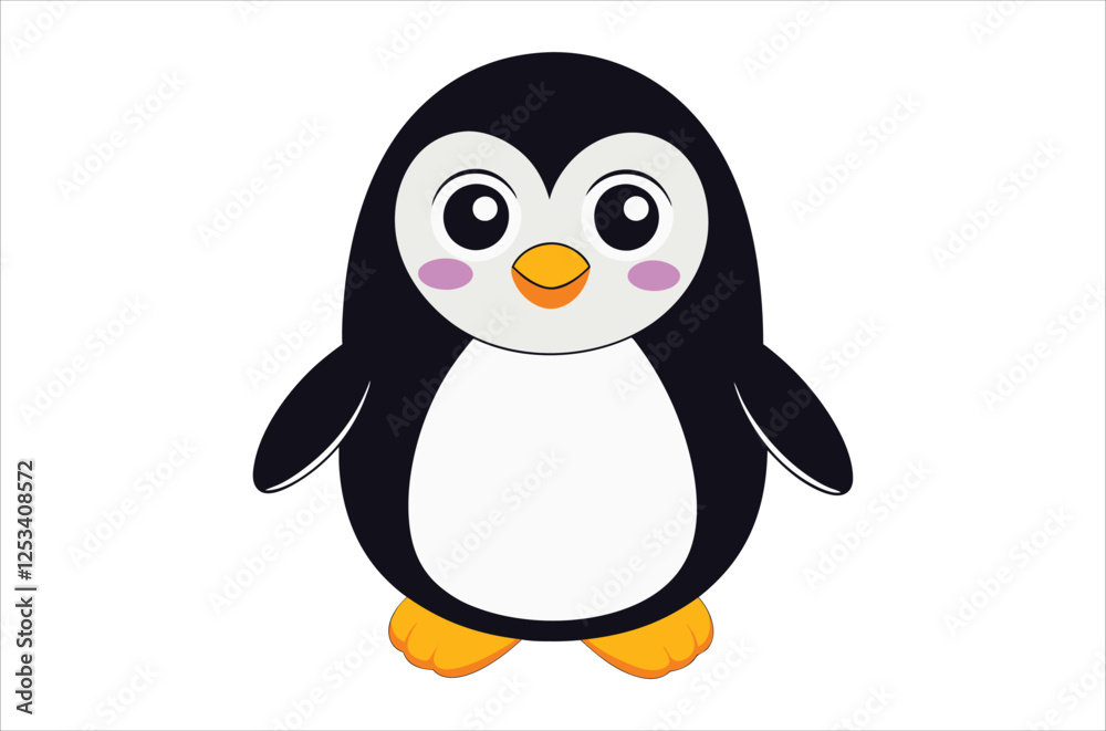 Naklejka premium penguin vector, icon vector illustration, penguin silhouette of a penguin isolated on a white background, eps, png, svg, vector,