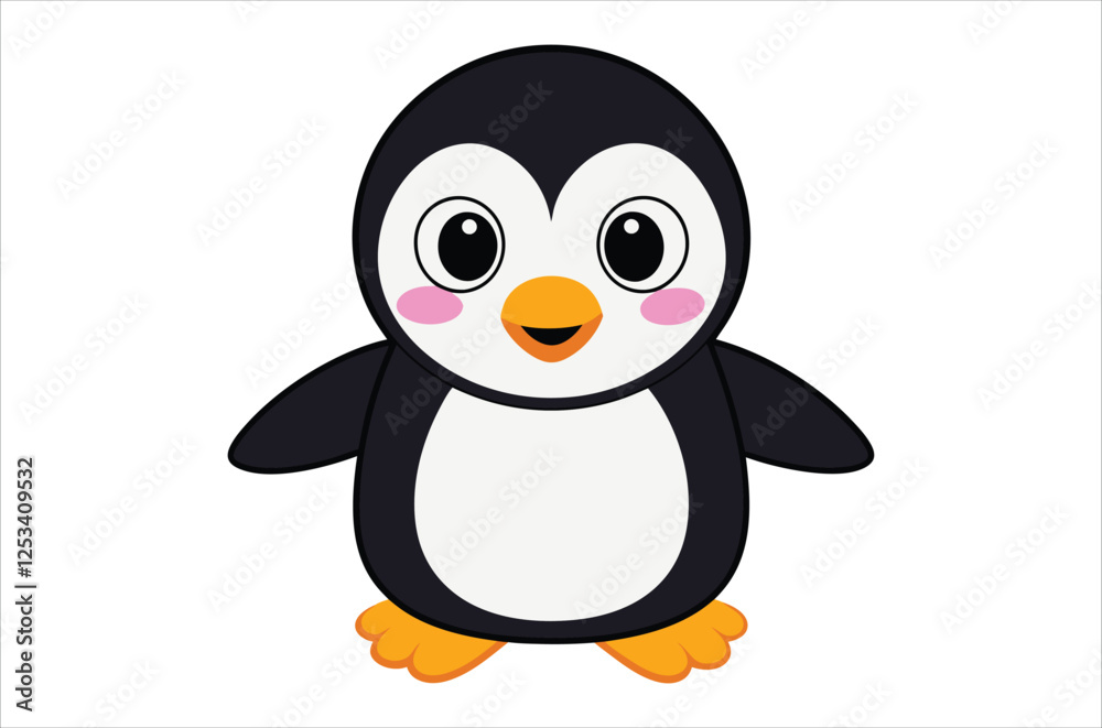 Obraz premium penguin vector, icon vector illustration, penguin silhouette of a penguin isolated on a white background, eps, png, svg, vector,