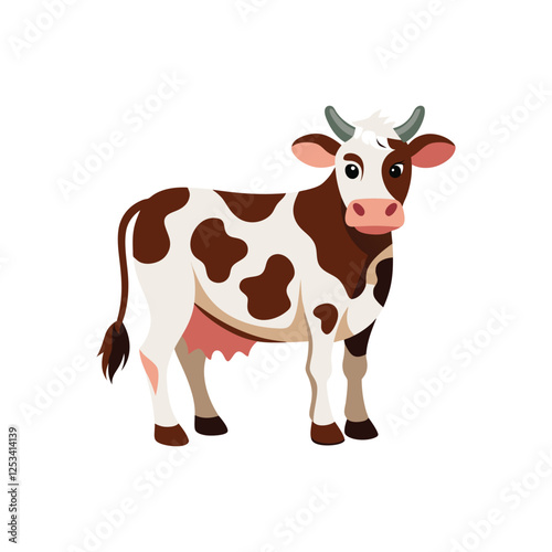 Adorable Brown and White Cow