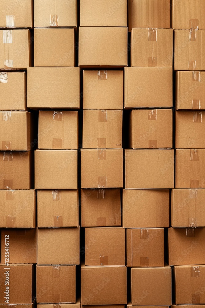 Stacked Cardboard Boxes in Warehouse (1) Stacked Cardboard Boxes in Warehouse (1)