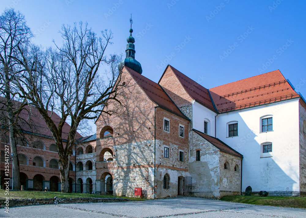 Fototapeta premium Church in monastery at Kostanjevica, Slovenia