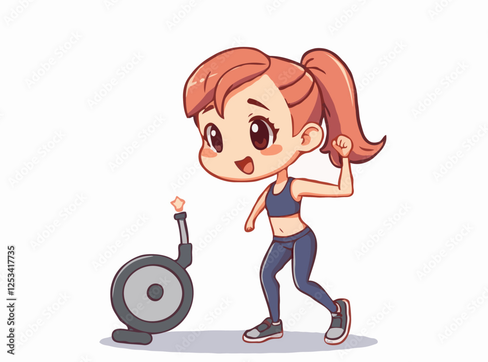 Fitness Training and Exercise Vector Graphics Fitness Training and Exercise Vector Graphics