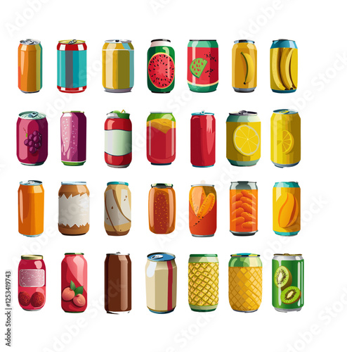 collection of canned drinks with different flavors