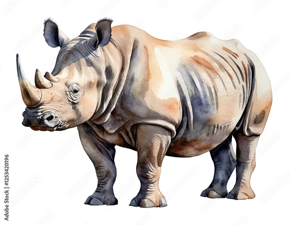 Fototapeta premium rhino isolated on white