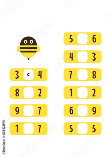 kids worksheet writing the number of signs greater than or less than. fun activities for kids. educational learning sheets