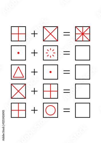  create combination lines. educational game for children. Education worksheet Printable A4 size.