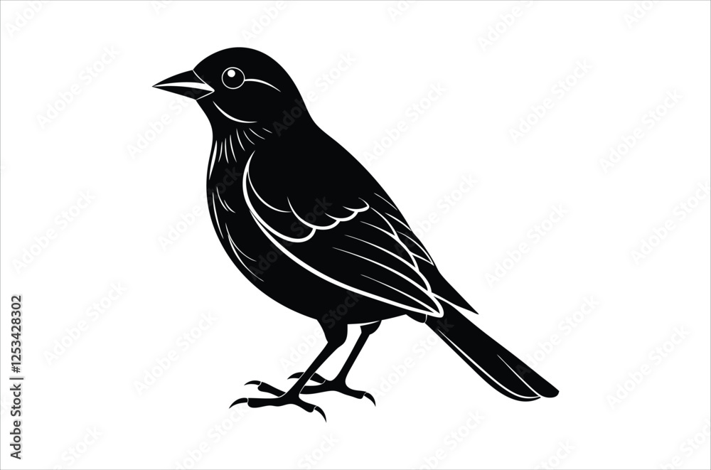 Obraz premium bird vector, icon vector illustration, bird silhouette of a bird isolated on a white background, eps, png, svg, vector,