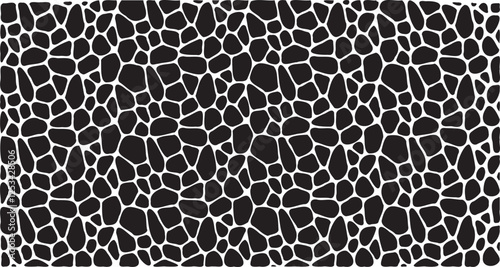 Rough, irregular texture composed of monochrome geometric elements. Overlay distressed grunge background. Abstract vector illustration. Isolated on white background. EPS10