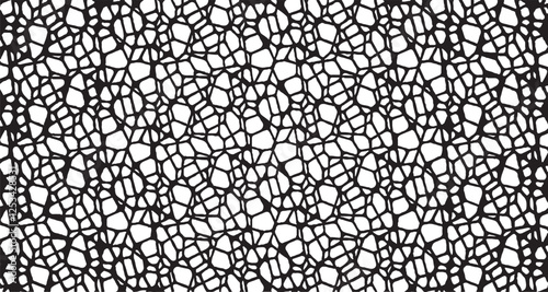 Rough, irregular texture composed of monochrome geometric elements. Overlay distressed grunge background. Abstract vector illustration. Isolated on white background. EPS10