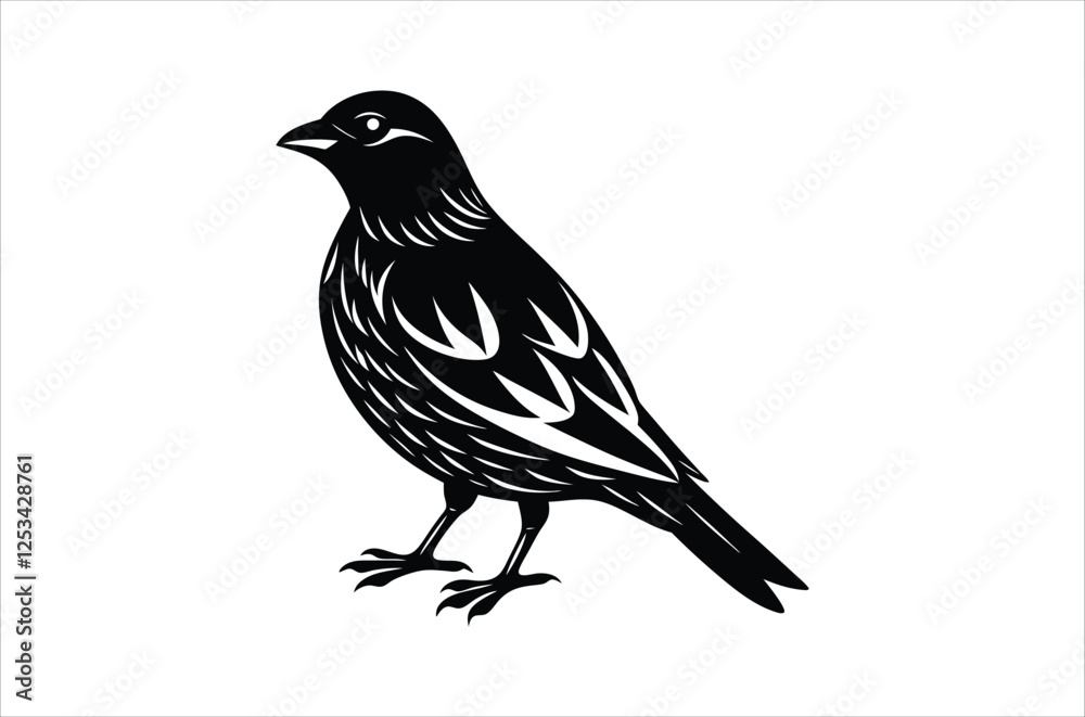 Fototapeta premium bird vector, icon vector illustration, bird silhouette of a bird isolated on a white background, eps, png, svg, vector,