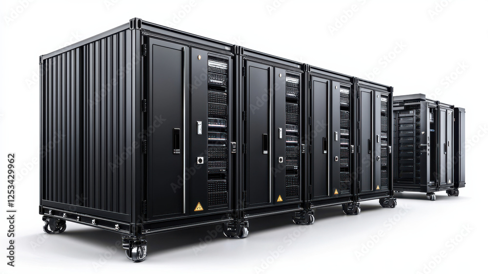 Modular data center with portable server units on wheels Modular data center with portable server units on wheels