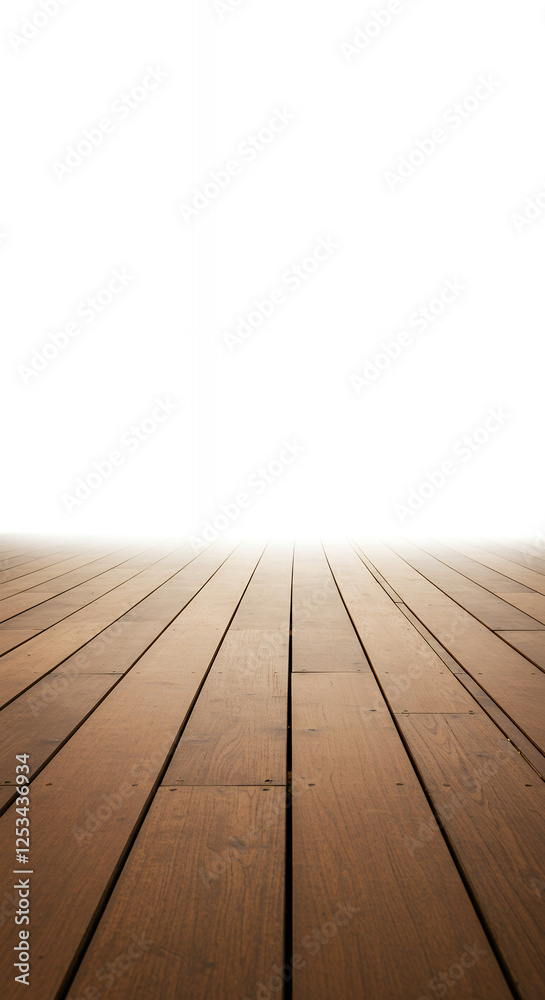 Fototapeta premium Wooden Plank Perspective: Warm Brown Boards, Architectural Design, Flooring Background & Textured Surfaces for Your Creative Projects
