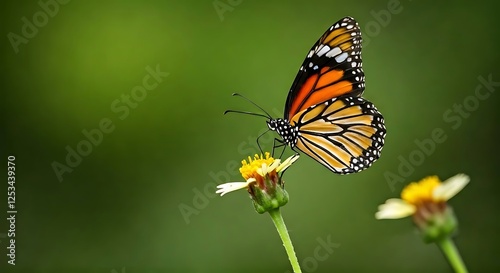 butterfly on flower real image