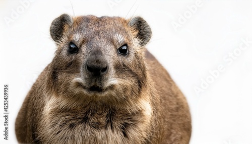 rock hyrax on white background