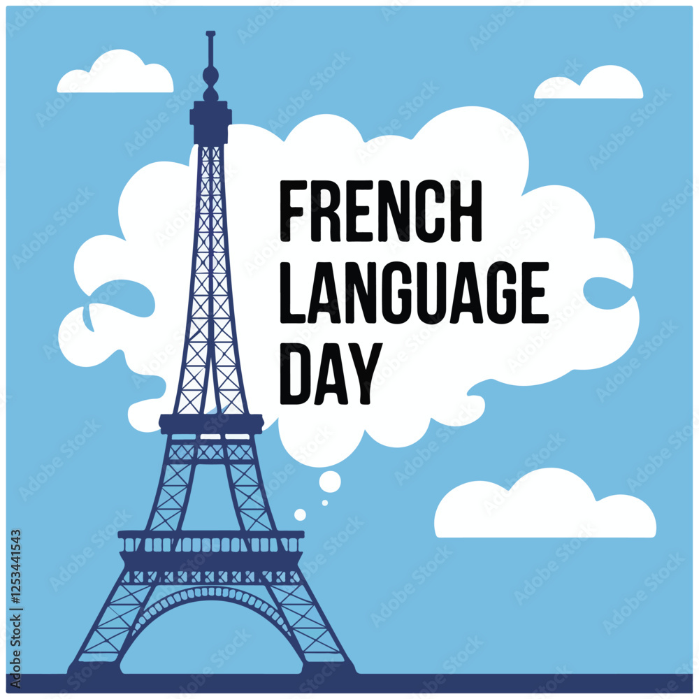 Fototapeta premium French Language Day flyer poster,image 20.eps