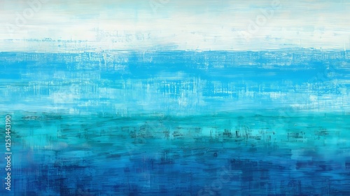 Abstract Turquoise Blue Gradient with Grunge Texture and Watercolor Effect – Horizontal Artistic Background Featuring Smudges, Blotches, and Artistic Canvas Design for Digital Art and Wallpaper