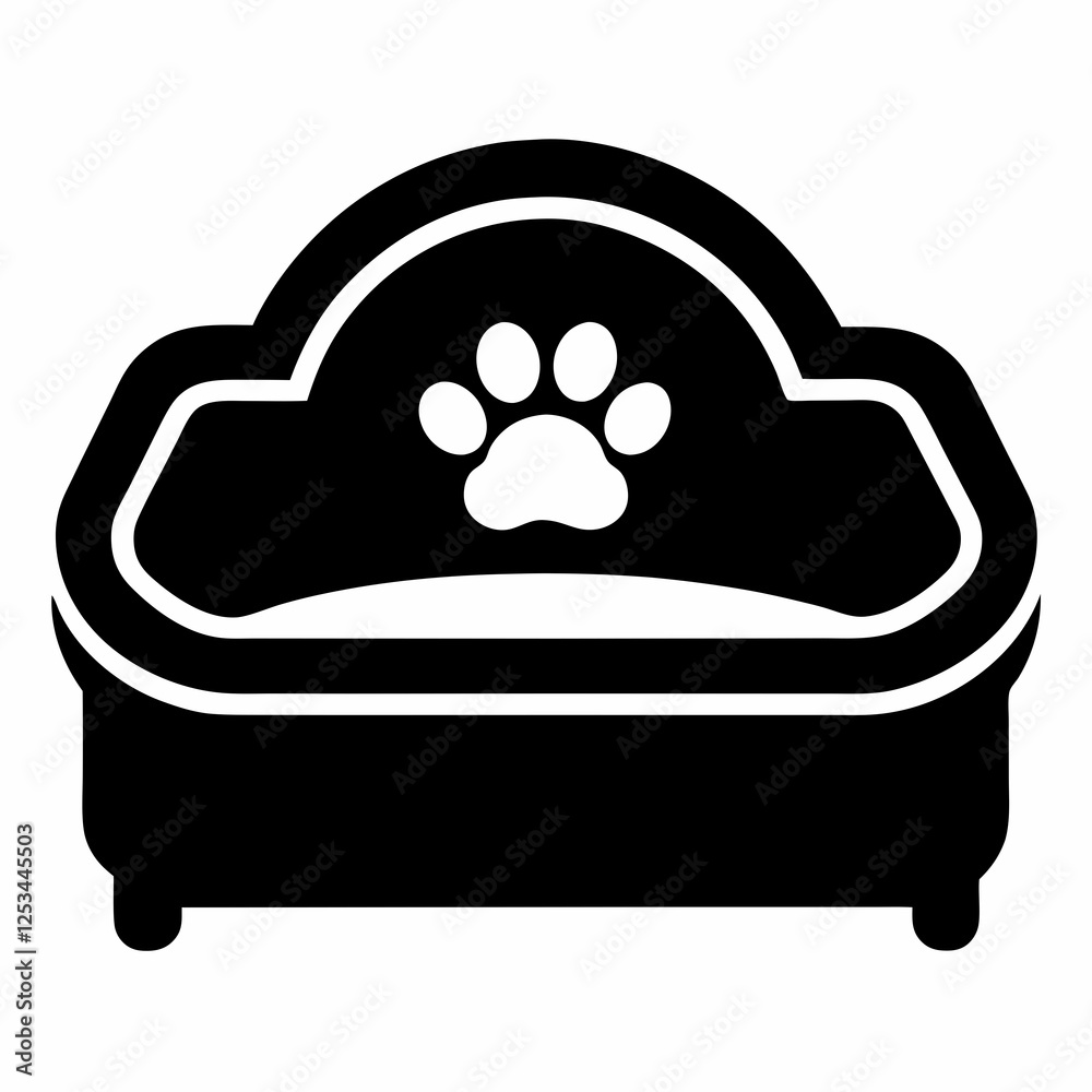 Cozy Pet Bed Silhouette: Perfect for Website Design, App Icons, and More! ui ux dog cat paw nap rest Cozy Pet Bed Silhouette: Perfect for Website Design, App Icons, and More! ui ux dog cat paw nap rest