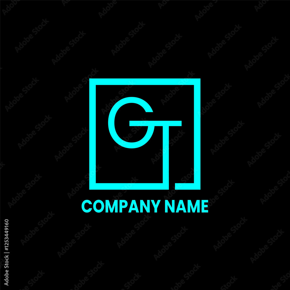 GT letter blue neon sign with numbers GT letter blue neon sign with numbers