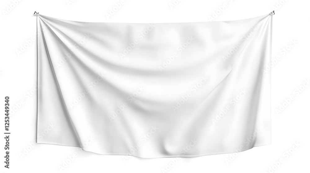 Draped Fabric: Blank White Canvas Awaits