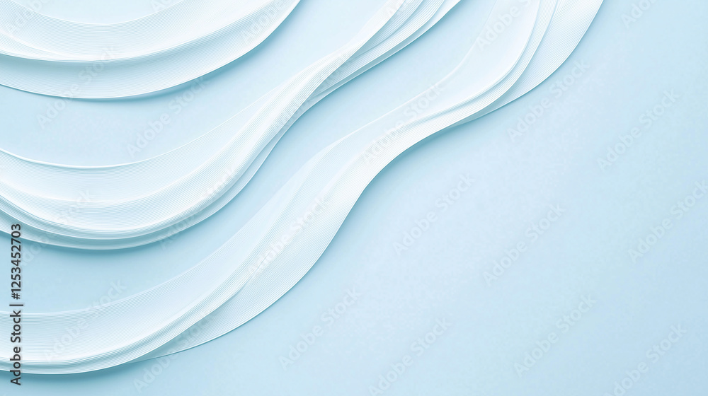 Obraz premium abstract light blue wave background, curves of the wave