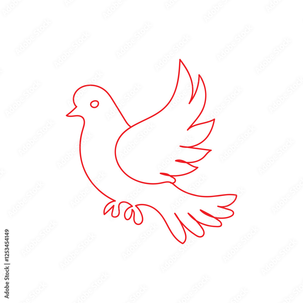 Bird in flight showcasing elegant wings against a simple background with a vibrant red outline elegant bird illustration red outline bird design Bird in flight showcasing elegant wings against a simple background with a vibrant red outline elegant bird illustration red outline bird design