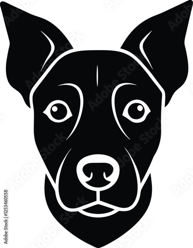 head of a dog vector illustration