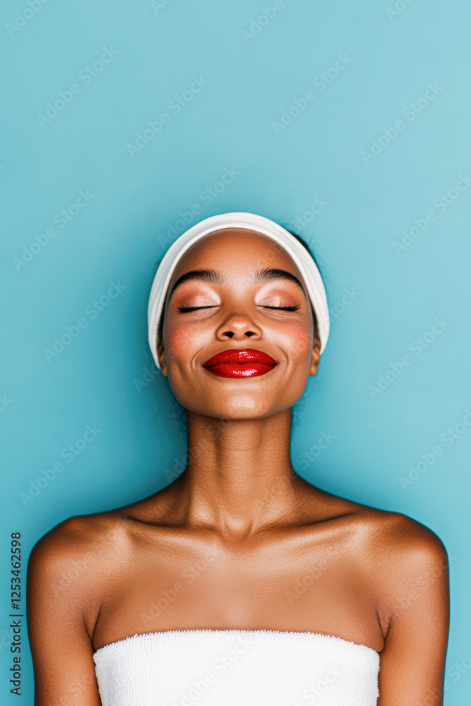 Radiant beauty portrait studio photography calm close-up empowerment Radiant beauty portrait studio photography calm close-up empowerment