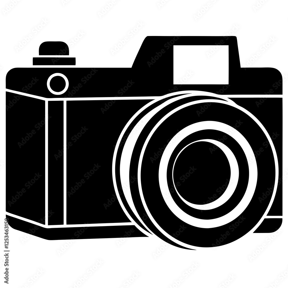 Camera vector silhouette illustration Camera vector silhouette illustration