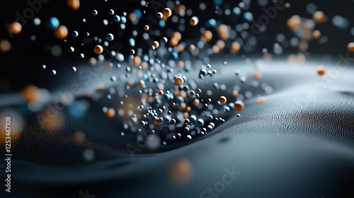 Conceptual visualization of an artificial intelligencegenerated chemical formula floating in midair photo