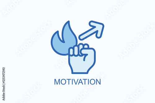 Motivation Icon Or Logo Isolated Illustration