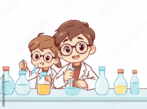Young Scientists Conducting Experiments in STEM Lab
