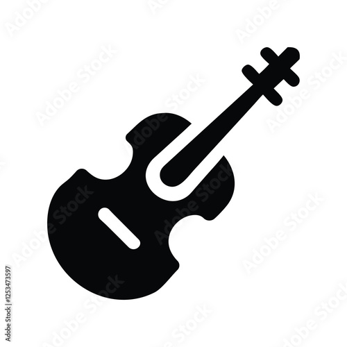 Elegant Wooden Violin with Bow on Dark Background  
