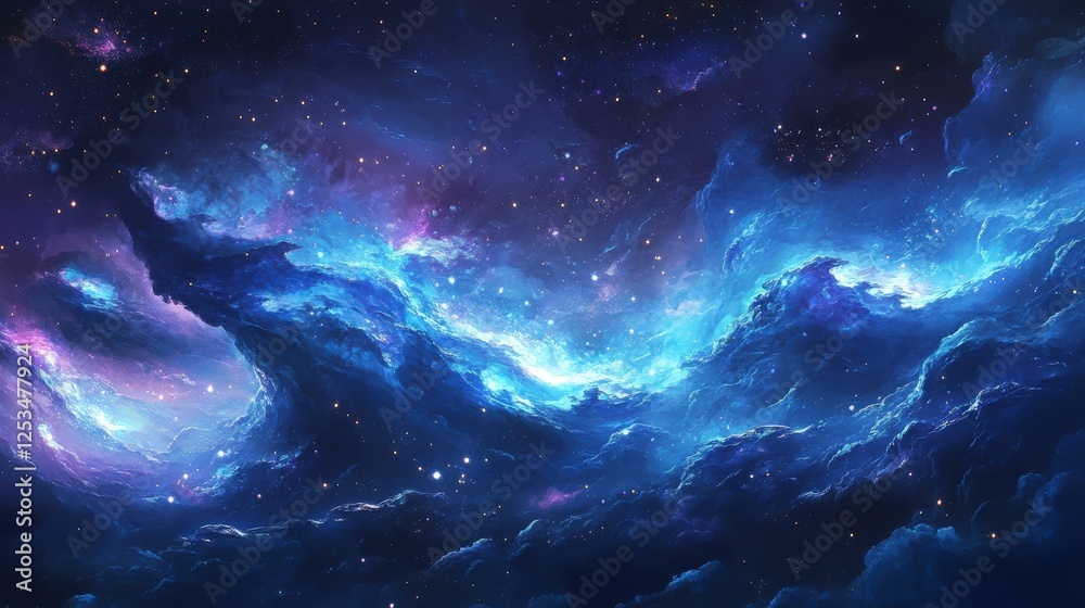 Celestial Nebula Cosmic Cloudscape Starry Night Celestial Nebula Cosmic Cloudscape Starry Night