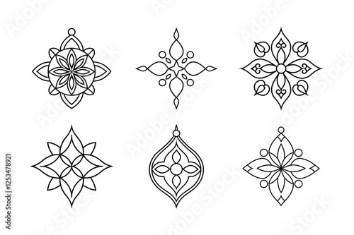 Mandala line art vector illustration 