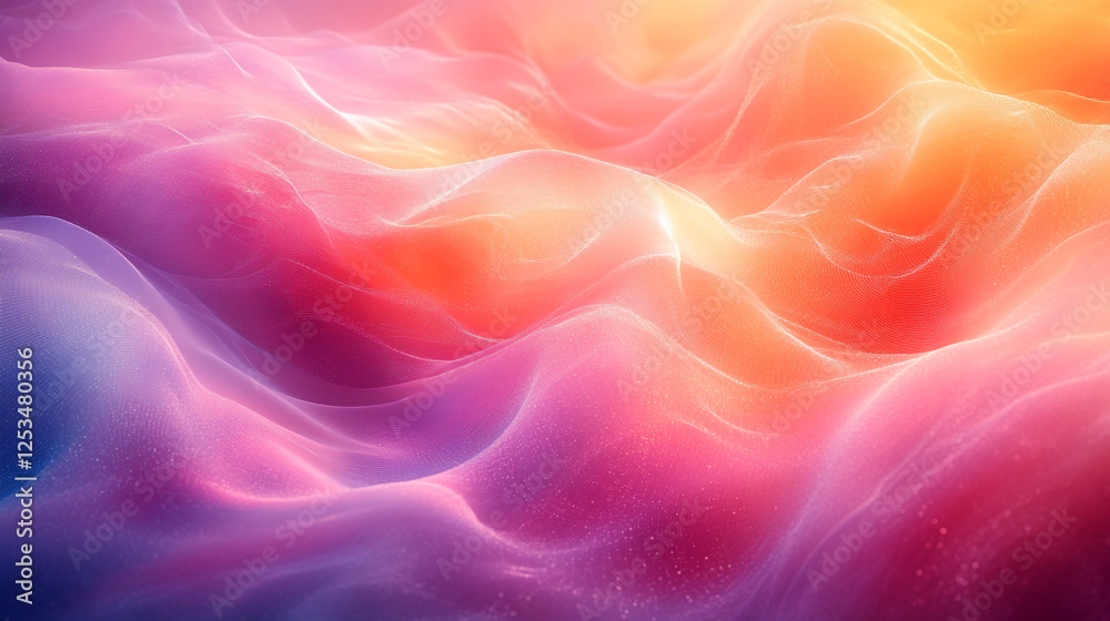 Fototapeta premium Colorful abstract wave patterns in soft pastel hues creating a serene atmosphere