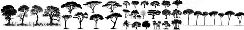 Black modern tree silhouette