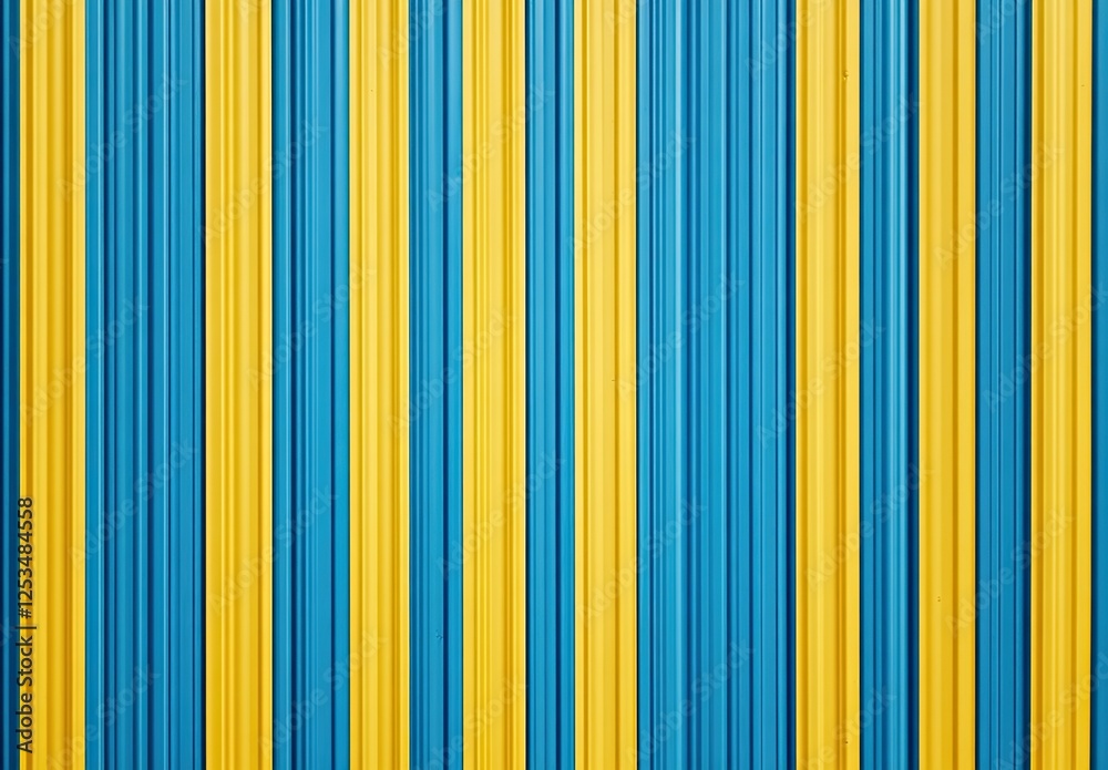 Fototapeta premium Abstract blue and yellow striped background with copy space