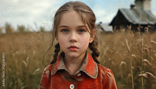 Portrait of a beautiful girl with elven appearance