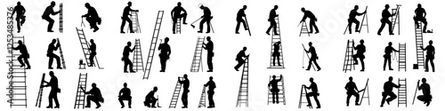 A construction worker is at work