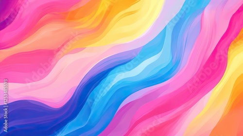 Wallpaper Mural Abstract, colorful background with vibrant colors, fluid shapes, and brush strokes, creating an energetic atmosphere Torontodigital.ca